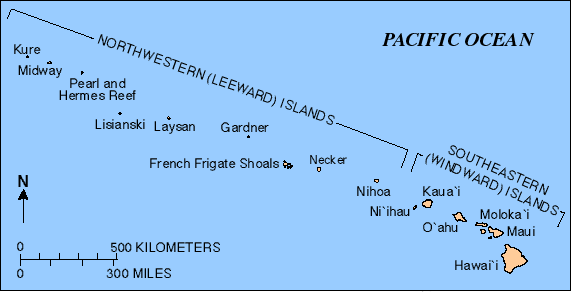 scale map of hawaiian islands. Hawaiian archipelago,lost